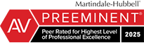 Martindale-Habbell Preeminent | Peer Rated For Highest Level Of Professional Excellence | 2025